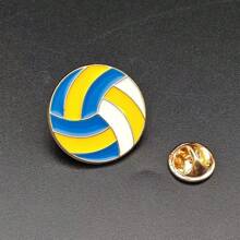 优雅配饰运动系列金属胸针，球拍、足球、羽毛球、橄榄球、篮球、乒乓球拍设计，时尚徽章胸针，节日礼物学校背包万圣节珠宝服装配饰包饰办公室配饰圣诞节 - A - 查看 5