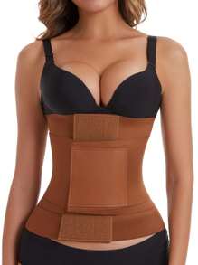 3pcs Adjustable Hook And Loop Waist Trainer Belt, Sports Corset Band For Postpartum Body Shaper - Multicolor - View 3