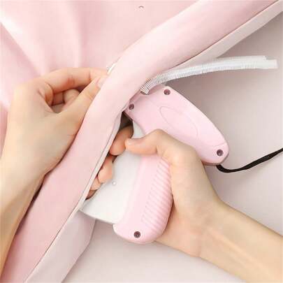 1SET Quilt Holder, Clothes Microsewing Gun + Glow-In-The-Dark Buttons 50 + Adhesive Needles 660, Sheet Quilt Cover Anti-Slip, Mini Sewing Machine Attaches Buttons To Clothes Instantly, Polypropylene Material Easy To Wash