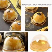 10 hộp bánh cốc giấy mini bằng nhựa trong suốt, Muffin Dome, hộp Muffin đơn, hộp sinh nhật cưới, thích hợp đựng bánh nướng xốp, bánh trung thu, bánh macaron, lòng đỏ trứng, hộp nhựa phồng, bánh trung thu, nhà hàng/quán cà phê Eid Al-Adha Mubarak - Nhiều màu - Xem 3