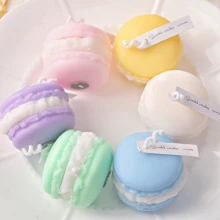 1 件手工制作的浪漫马卡龙蛋糕香薰蜡烛，家居装饰，节日气氛装饰，摄影道具，独特的创意礼物，适合节日、婚礼、母亲节、圣诞节、秋冬季