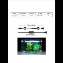 水族箱灯 LED 防水鱼缸夹灯 水下装饰照明 潜水灯 植物生长灯 18-58CM - 彩色 - 查看 13
