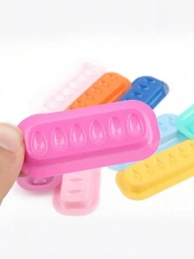 100 件装睫毛胶支架托盘睫毛延长胶支架垫条形塑料垫片调色板睫毛艺术家配件 - 彩色 - 查看 4