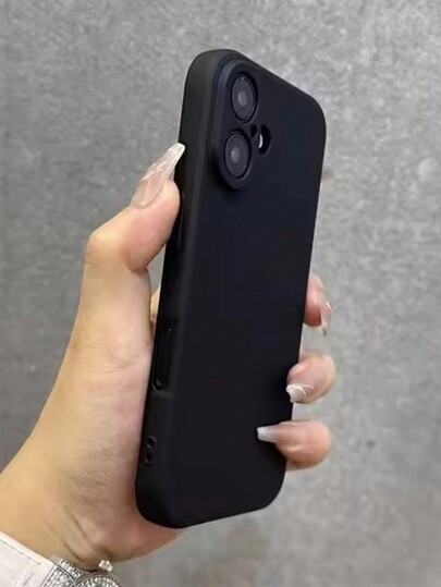 1pc Luxury Solid Color Shockproof Phone Case With Camera Protection, Compatible With IPhone 17/17 Air/17 Pro/17 Pro Max/16/16 Pro/16 Plus/16 Pro Max/16 15 14 13 12 11 Pro Max Plus Series, Shock-Absorbing Air Cushion, Durable TPU Material Accessory Set