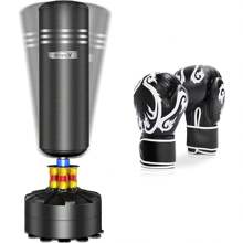 Adult Free Standing Boxing Punch Bag, Heavy Duty Punching Bag Stand With Suction Cup Base - 69 Inch - Black/Punch Bag With Gloves - View 8