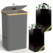 OrdoVault 100L große Kapazität Bambusrahmen Einwegflasche Recycling Behälter, faltbarer Getränkeflasche Aufbewahrungskorb, geeignet für Zuhause, Küche, Badezimmer, Speisekammer, Wohnzimmer, Flaschen & Dosen Aufbewahrung, Badezimmer/Küche/Wohnzimmer Zubehör, Geschenk für Feiertage - Verschiedenfarbig - Übersicht 15