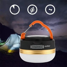 1/2 PCS Camping Lantern Camping Light USB Rechargeable Glare LED Tent Light Portable - Black - View 3