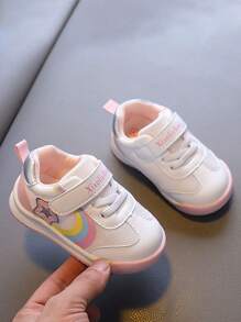 Zapatillas de bebé impermeables, suaves y antideslizantes, con suela blanda, aptas para niños y niñas de 1 a 4 años, para uso en interiores y exteriores, zapatos casuales para caminar con y banda elástica, fáciles de poner y quitar, zapatos de entrenamiento para niños pequeños