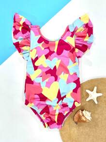 Girls' Swimsuit And Shorts Kit UV Protection Beach Swimming Pool Bathing Suit Beach Cover-Up - Hồng - Xem 3