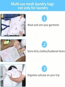 Túi giặt S/M/L/3 chiếc cho đồ mỏng manh, Túi giặt lưới, Túi giặt giày dép, Túi giặt có dây rút, Túi giặt áo ngực, Túi giặt tất, Túi giặt gia cố, Túi giặt chống biến dạng gia dụng, Túi giặt đồ lót và áo ngực, Túi lưới giặt chống rối, Túi phân loại quần áo hành lý - nhiều màu - Xem 11