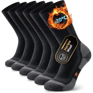 1 Pair Thermal Socks, Premium Merino Wool Socks, Warm Winter Socks, Outdoor Walking Socks For Men & Women, Thick Warm Crew Sock For Work Walking Hiking Running Skiing And Outdoor Sports