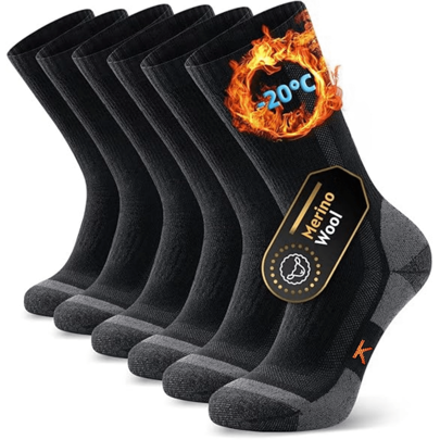 1 Pair Thermal Socks, Premium Merino Wool Socks, Warm Winter Socks, Outdoor Walking Socks For Men & Women, Thick Warm Crew Sock For Work Walking Hiking Running Skiing And Outdoor Sports