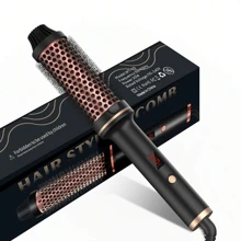 UKLISS 38mm Thermal Brush, Thermal Brush For Blowout Look And Negative Ion With Ceramic Tourmaline, Heated Round Brush For Blowout Look, Thermal Round Brush Dual Voltage - UK Plug(220-240V) - View 2
