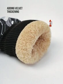 GOUNOD 1 PARA Wzorzyste Termiczne Grube Wiatroszczelne Rękawice Narciarskie Śnieg Najcieplejsze Rękawice Rowerowe Snowboard Zimna Pogoda Do Ekranu Dotykowego Palca, Ogrzewacze Dłoni, Rękawice Zimowe, Rękawice Śnieżne