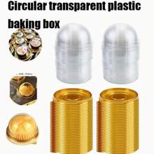 10 hộp bánh cốc giấy mini bằng nhựa trong suốt, Muffin Dome, hộp Muffin đơn, hộp sinh nhật cưới, thích hợp đựng bánh nướng xốp, bánh trung thu, bánh macaron, lòng đỏ trứng, hộp nhựa phồng, bánh trung thu, nhà hàng/quán cà phê Eid Al-Adha Mubarak - Nhiều màu - Xem 7