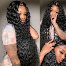 Glueless Wigs Human Hair Pre Plucked Pre Cut For Beginners 13x4 HD Lace Closure Wigs Human Hair Deep Wave Lace Front Wigs 150% Density - Natural & Black - View 5