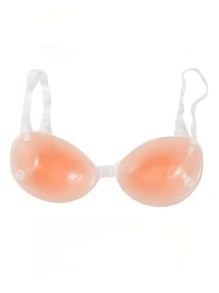Reggiseno adesivo invisibile con effetto lifting - Reggiseno senza spalline e senza schienale, push up, adesivo, con coppe in silicone per sollevamento del seno
