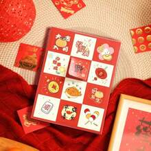 10PCS Chinese New Year Gift Packaging Boxes Surprise Gift Box Candy Paper Box For Chinese New Year Spring Festival - Multicolor - View 7