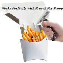 50/20/10pcs/1pc White French Fry Boxes, French Fry Holder, Mini French Fry Fryer, French Fry Stand, Disposable Popcorn Cups, Takeout Boxes, Suitable For Malls, Birthdays, Christmas