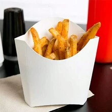 50/20/10pcs/1pc White French Fry Boxes, French Fry Holder, Mini French Fry Fryer, French Fry Stand, Disposable Popcorn Cups, Takeout Boxes, Suitable For Malls, Birthdays, Christmas