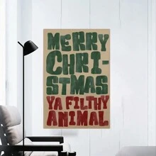 "Merry " Quote, Poster For Home And Office Decor, Suitable For Living Room, Bedroom, Hallway - Framed - View 5