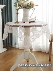 Embroidered Mesh Kitchen Table Placemat Decor, Indoor/Outdoor Decoration For Festival, Wedding, Banquet, Birthday Party. Tablecloth Runner In Various Sizes. - Beige - View 6