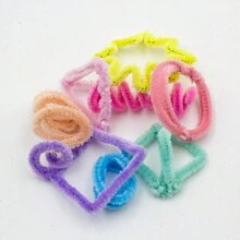 INDRA 100 piezas de limpiapipas ( bolsa de 100 unidades) colores mezclados surtidos para manualidades, ramos de flores DIY, diademas, pulseras, colores brillantes y gruesos, ideales para el día de San Valentín, cumpleaños, recuerdos de fiesta - Multicolor - Ver 6
