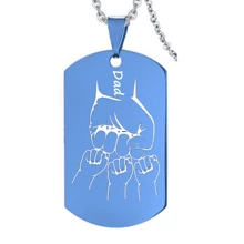 Dây chuyền hình cú đấm tay của đội Daddy được cá nhân hóa, Mặt dây chuyền thẻ tên chó Fist Bump tùy chỉnh 1-4 tên cho bố chồng, Trang sức tình yêu của ông nội, Quà tặng sinh nhật Giáng sinh Ngày của cha cho bố, Chồng Papa, Có túi quà - Nhiều màu - Xem 10