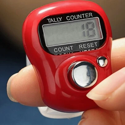 1pc Electronic Hand Tally Counter, Mini Portable Clicker Counter, Thumb Press Digit Counter, Suitable For Learning, Sports, Other Counting Activities