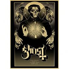 1 pieza Obra de arte de pared Póster sin marco Banda de rock fantasmal clásica de música vintage Póster de arte vintage Impresión de arte Decoración de pared de casa, bar, cafetería Arte Pop, Regalo de lienzo para cumpleaños y graduación - Multicolor - Ver 23