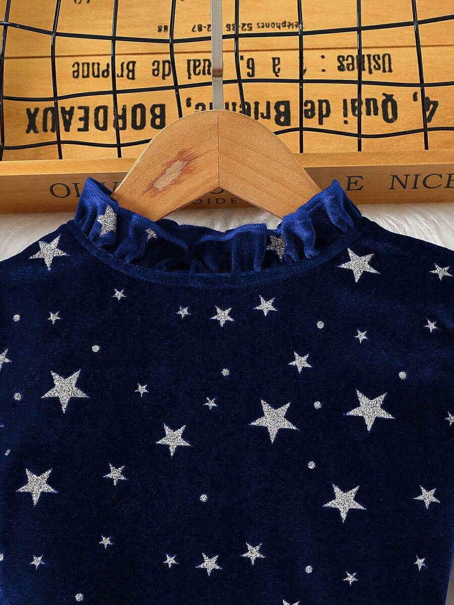 Abito a maniche lunghe con collo tondo, balze, decorazione in paillettes, cintura, stile coreano, in pile, adatto per tutti i giorni, attività all'aperto, feste, San Valentino, primavera/estate, per ragazze giovani