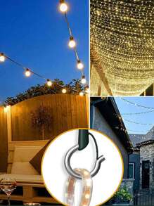 10 móc treo hình chữ Q bằng thép không gỉ, móc treo tường vô hình, thích hợp cho đèn dây ngoài trời, cây trồng, máng ăn cho chim, rèm cửa, dây thừng, xích, chắc chắn và bền, không để lại dấu vết - Nhiều màu - Xem 3