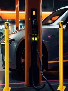 Safety Bollard,2 Packs 42 Inch Height Bollard Post,Steel Safety Bollard Post Parking Barrier With 8 Anchor Bolts,Yellow Driveway Security Bollards For Traffic Control,Driveway Barrier,Parking Pole,Traffic-Sensitive - 黃色 - 查看 10