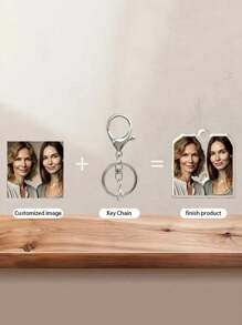 1pc Custom Photo Acrylic Keychain, Lobster Clasp, Perfect For Couples, Friends And Pets - Valentine's Day Gifts