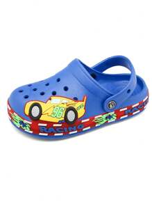 Sandalias chanclas luz LED de verano niño comodos para deporte y playa diseño coche - azul real - Ver 3