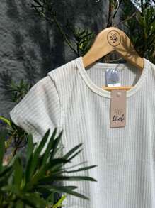 Kit 3 Ribbed Tank Tops For Women, Girls, Children, Youth, Size 10 To 16 - Đen và trắng - Xem 2