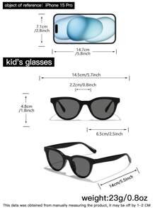 1/2 件装 青少年 12-16 岁 亚克力圆形镜框时尚眼镜，适合假日外出和作为节日礼物