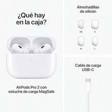 Apple AirP. Pro 2 Generación con Estuche de Carga MagSafe USB-C - Blanco - Ver 2