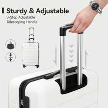 Luggage Set 3 Piece Sunbee Travel Suitcase Lightweight With TSA Spinner Wheels Suitcases Suit Case Durable Travel Luggage Suitcase Set Waterproof - White - View 5