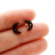 1 paar modieuze kleine ster maan oorbellen mini eenvoudige elegante oorbellen voor vrouwen sieraden cadeaus