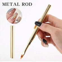 1/11 Peças Pincel Liner de Arte de Unhas, Pincel de Pintura com Padrão de Listras, Pincel de Extensão de Gel Acrílico UV, Caneta de Desenho e Escultura, Ferramenta de Manicure, Pincel de Unhas - Dourado - Visão 3