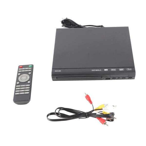 Reproductor de DVD, salida HDMI AV, reproductores de CD y DVD para TV, reproductores de DVD con sistema NTSC/PAL, compatible con micrófono y entrada USB, el paquete incluye cables HDMI/RCA y control