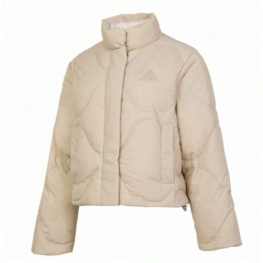 Adidas Chaqueta acolchada ligera de plumas para mujer, ropa deportiva resistente al viento con forro cálido de plumas, JG5944
