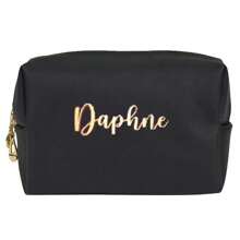 1pc Personalized Bronzing Name Large Capacity Cosmetic Bag, A Great Gift Option Bags Ladies