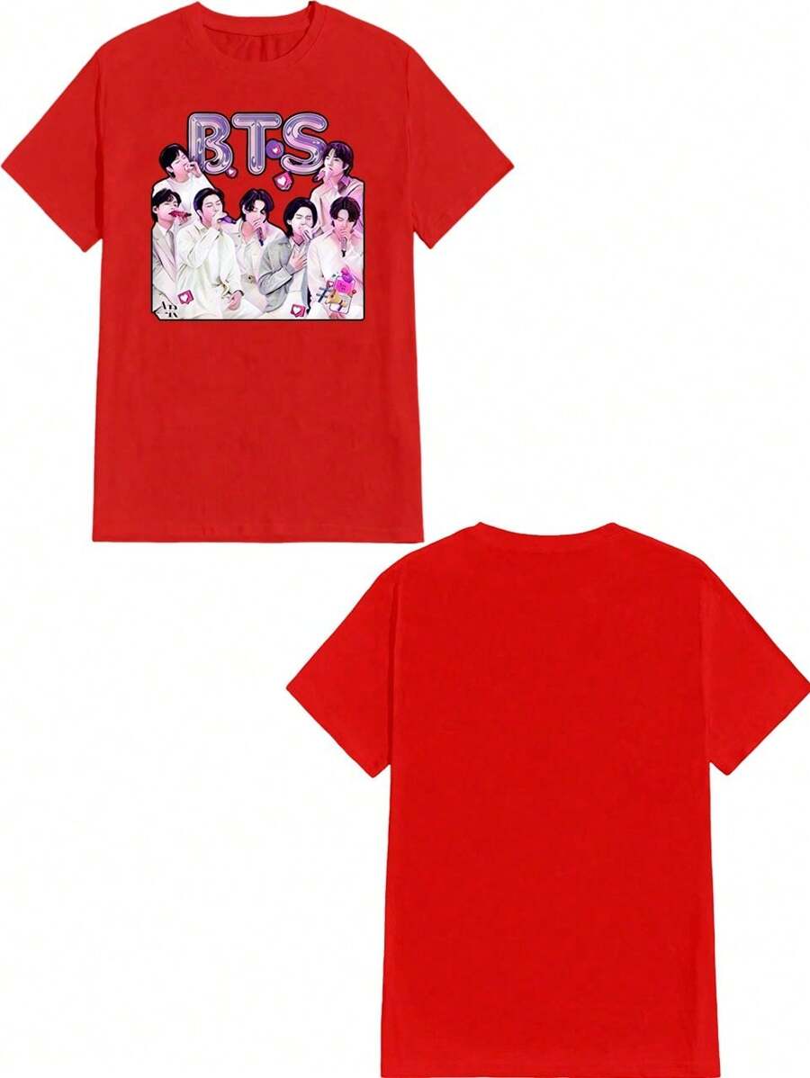 Unisex StreetWear T-Shirt 100% Cotton NEW! - 紅色 - 查看 1