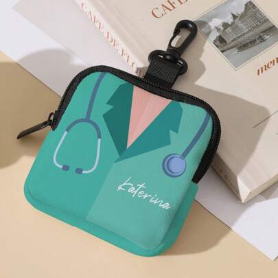 1 Custom Wallet Headphone Bag, Unique Design (Photo, Landscape, Illustration, Name) Zipper Wallet, Pocket, Wallet, Miscellaneous Storage Bag, Fashion Modern Travel, Birthday Gift, Anniversary Valentine's Day, Valentine's Day, Gift Bags For Women, Teacher Gifts Shop Back To School