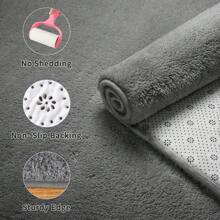 Sour Lemon Area Rugs For Living Room, Soft Large Area Rug Fluffy Rugs For Bedroom,Machine Washable Area Rug Non Slip Carpet Rugs For Living Room Playroom Home Decor Christmas Decoration New Year Winter Warm Deco - Màu xám đen - Xem 2