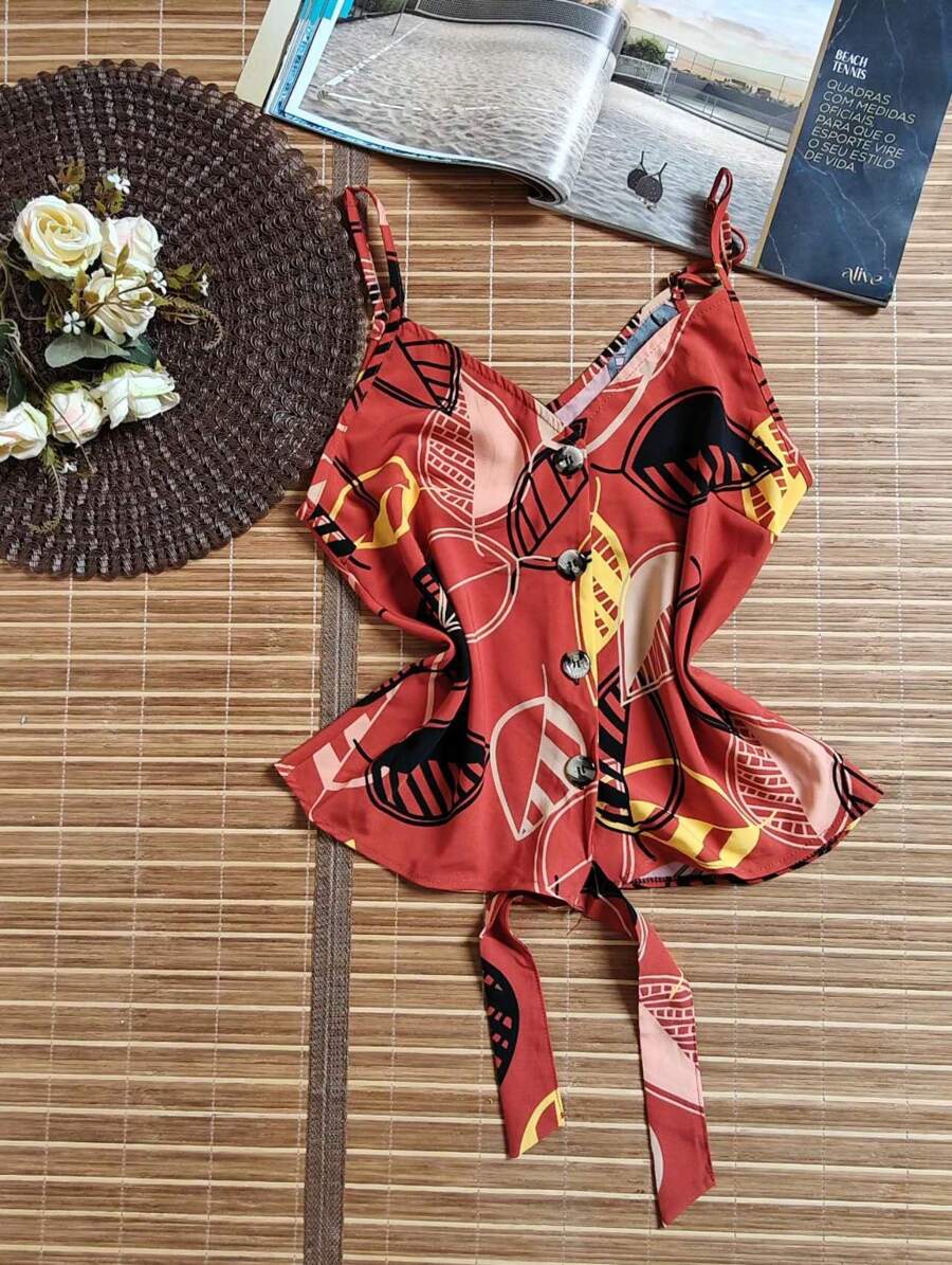 Women's Blouse Regade C Buttons - Đỏ - Xem 1