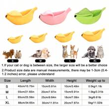 1 件香蕉形宠物床,封闭式设计,柔软舒适的猫/狗/仓鼠/小动物床,适合所有季节,带钩环扣 - 彩色 - 查看 10