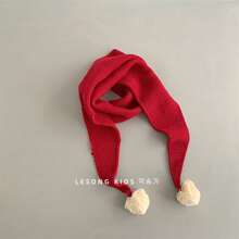 Kids Winter Warm Knit Scarves Bubbles Decorated Scarf Neck Warmer For Snowboarding, Outdoor Activity